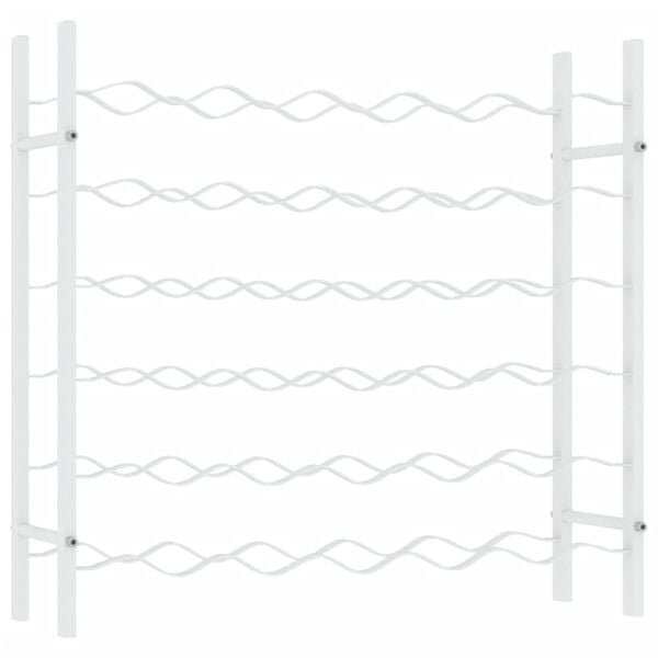 vidaXL Vinstativ for 36 flasker metall hvit