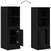 vidaXL Highboard Svart Eik 36 x 35.5 x 103.5 cm Konstruert tre