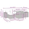 vidaXL Hagesofaer med puter 7 deler brun polyrotting akasie