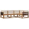 vidaXL Utend&oslash;rs sofa-sett 4 pcs Naturlig Solid akasietre