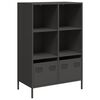 vidaXL Highboard svart 68x39x103,5 cm st&aring;l