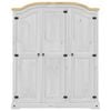 vidaXL Garderobe Corona hvit 151,5x52x186 cm heltre furu