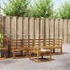 vidaXL Utend&oslash;rs sofa-sett 5 pcs Naturlig Solid akasietre