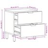 vidaXL Nattbord 2 stk svart 40x33x46 cm heltre mango