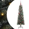 vidaXL Kunstig juletre med 150 LED gr&oslash;nn 150 cm PVC og plast og st&aring;l