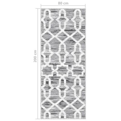 vidaXL Teppeløper trykk vaskbar sammenleggbar 80x200 cm polyester