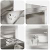 vidaXL Pakkeinnkast med lagring s&oslash;lv 44 x 22 x 82 cm Rustfritt St&aring;l
