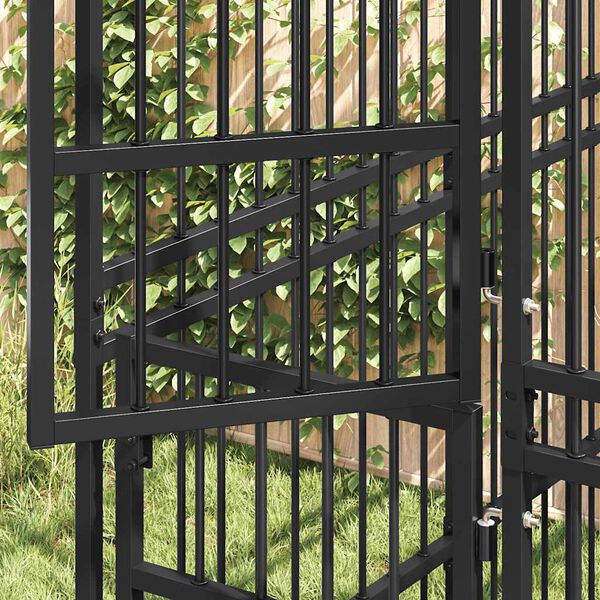 vidaXL Utend&oslash;rs hundeg&aring;rd st&aring;l 18,43 m&sup2;