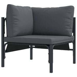 vidaXL Utend&oslash;rs M&oslash;bler med pute Antrasitt 80 x 80 x 71 cm St&aring;l