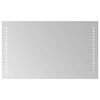 vidaXL LED Badevindu Gjennomsiktig 50 x 30 cm herdet glass Rektangul&aelig;r