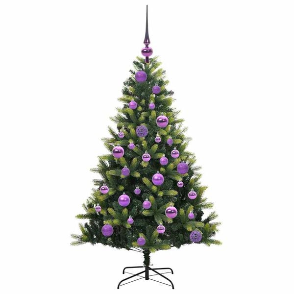 vidaXL Kunstig Hengt Julegran med 150 LED-lys gr&oslash;nn 120 cm PVC og PE