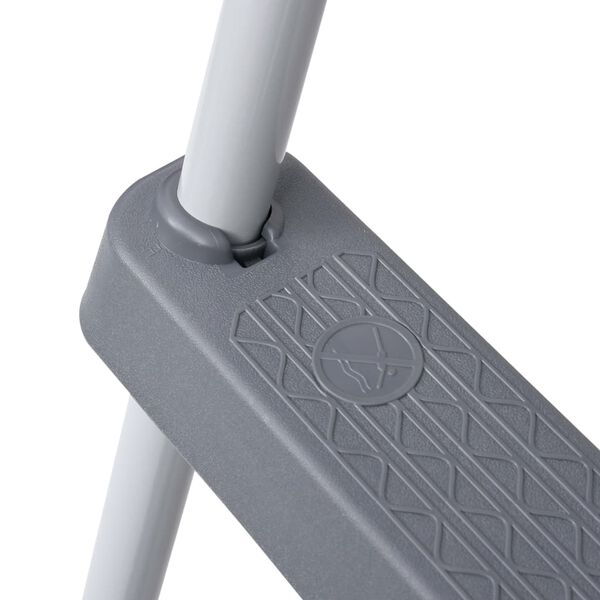 vidaXL Bassengstige grå 84 cm stål