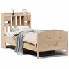 vidaXL Seng med bokhylle uten madrass 90x190 cm heltre furu