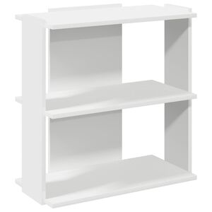 vidaXL Bokhylle 3 etasjer hvit 60x30x60 cm konstruert tre