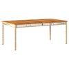 vidaXL Hagespisegruppe med puter 9 deler polyrotting beige