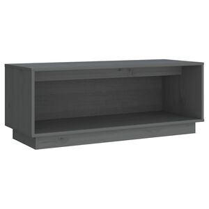 vidaXL TV-benk gr&aring; 90x35x35 cm heltre furu