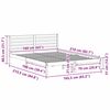 vidaXL Sengestamme med hodegjerde Vokset Brun 160 x 210 cm Massiv furu