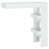 vidaXL Veggmontert barbord hvit 102x45x103,5 cm konstruert tre