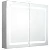 vidaXL Baderomsspeilskap Betonggr&aring; 80 x 12 x 68 cm Konstruert tre