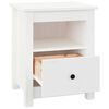 vidaXL Nattbord 2 stk hvit 40x35x49 cm heltre furu