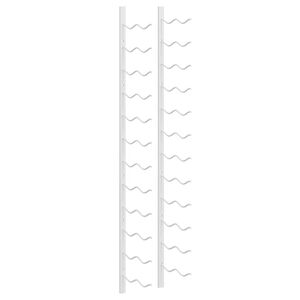 vidaXL Veggmontert vinstativ for 24 flasker hvit jern