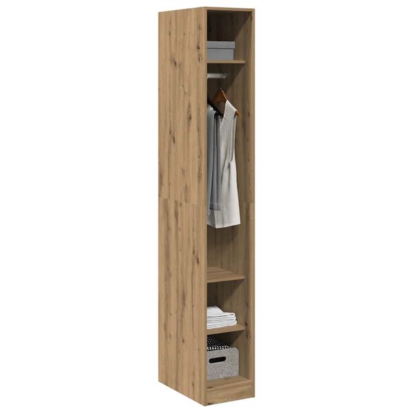 vidaXL Garderobe artisan eik 30x50x200 cm konstruert tre