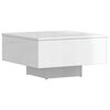 vidaXL Salongbord h&oslash;yglans hvit 60x60x31,5 cm konstruert tre