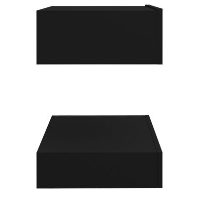 vidaXL Nattbord svart 60x35 cm sponplate