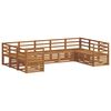 vidaXL Sofasett 9 pcs Naturlig Solid akasietre
