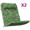 vidaXL Adirondack stolputer 2 stk bladm&oslash;nster oxfordstoff