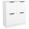 vidaXL Skjenk hvit 60x30x70 cm konstruert tre