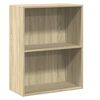 vidaXL Bokhylle 2 niv&aring;er sonoma eik 60x30x76,5 cm konstruert tre