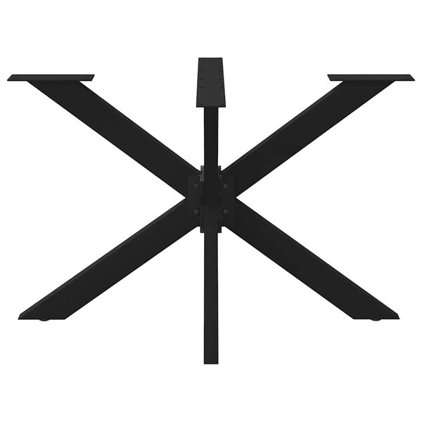 vidaXL Spisebordben edderkoppformet svart 120x68x(72-73) cm st&aring;l