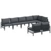 vidaXL Hagesofa Set 8 stk. Svart St&aring;l