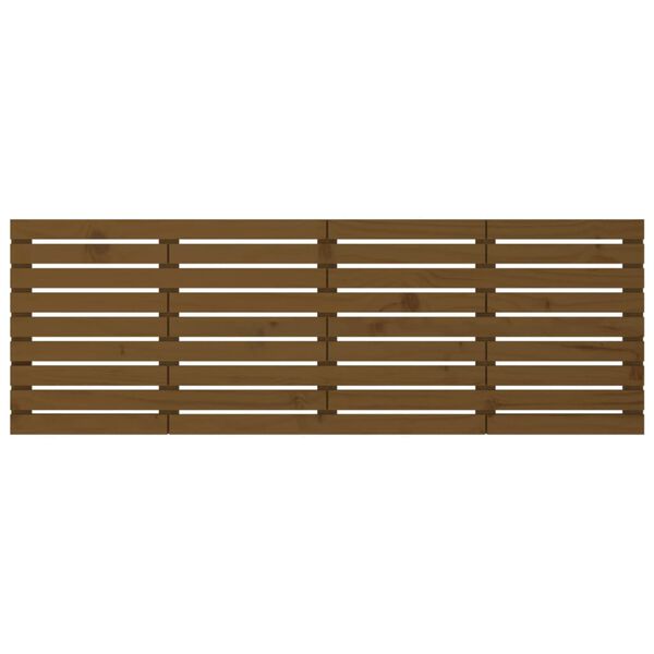 vidaXL Veggmontert hodegavl honningbrun 206x3x63 cm heltre furu
