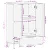vidaXL Highboard brun 60x33x100 cm heltre mango