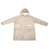 vidaXL Teppe-hettegenser Beige L Fleece og Flanell