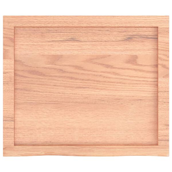 vidaXL Benkeplate til bad lysebrun 60x50x(2-6) cm behandlet heltre