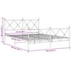 vidaXL Sengeramme i metall med hode- og fotgavl svart 150x200 cm