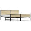 vidaXL Sengeramme i metall uten madrass sonoma eik 183x213 cm
