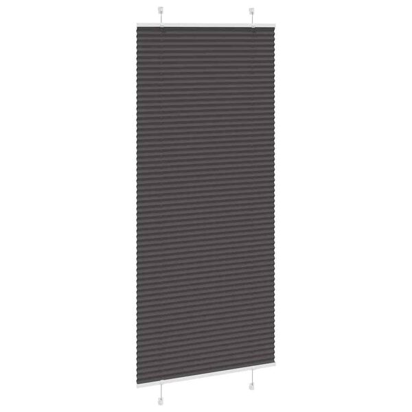vidaXL plisségardin sort 90x200 cm Stoff Bredde 89,4 cm Polyester