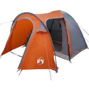 vidaXL Dometelt Kuppel med tak Gr&aring; og Oransje 384 x 254 x 170 cm