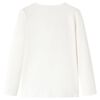 T-skjorte for barn med lange ermer ecru 92