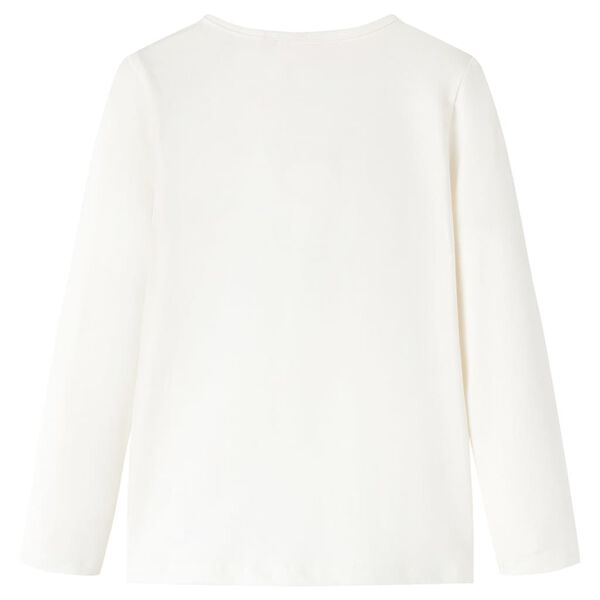 T-skjorte for barn med lange ermer ecru 92