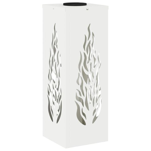 vidaXL Solenergi LED stibelys 2 pcs Hvit Kaldvalset st&aring;l