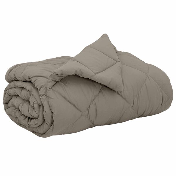 vidaXL Full &aring;r dyne Lysegr&aring; 220 x 240 cm Mikrofiber