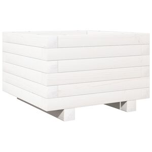 vidaXL Plantekasse hvit 40x40x26,5 cm heltre furu