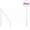 vidaXL Gjerdep&aring;le s&oslash;lv 25 x 1,5 m (25 x 25 mm maske) St&aring;l