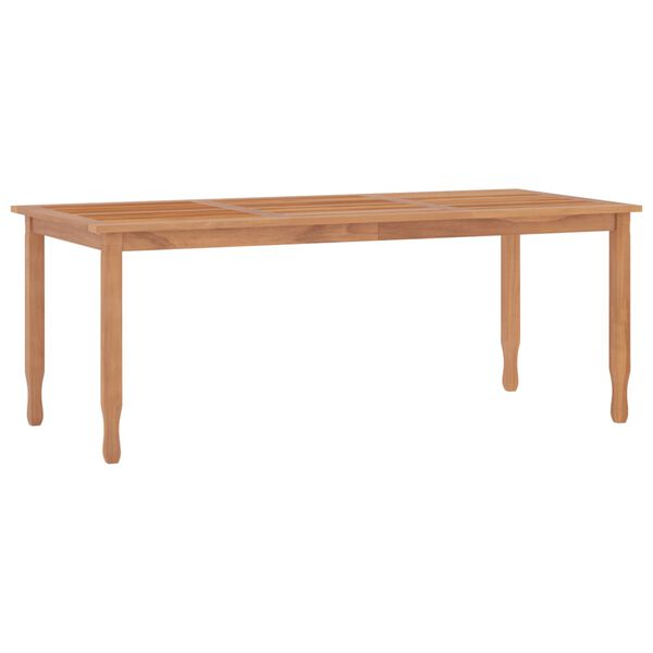 vidaXL Sammenleggbart hagebord 200x90x75 cm heltre teak