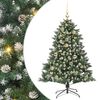 vidaXL Kunstig juletre med 150 LED gr&oslash;nn 120 cm PVC og plast og st&aring;l